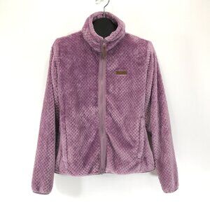 Columbia Fire Side II Sherpa Full Zip Fleece Women's Large Purple Winter Outdoor